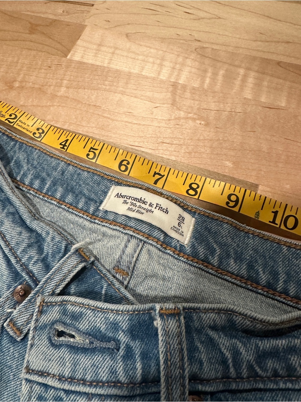 Abercrombie & Fitch Light Blue Straight Jeans - Picture 3 of 6